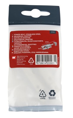 HOME It® Skudrigel med skruer Ø8 x 33 x 50 mm elforzinket