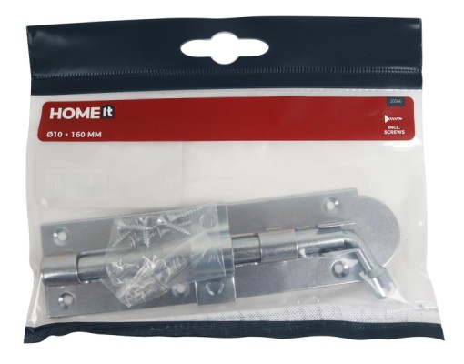 HOME It® Skudrigel med skruer Ø10 x 160 x 43 mm elforzinket