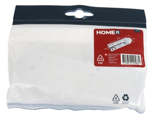 HOME It® Skudrigel med skruer Ø10 x 160 x 43 mm elforzinket