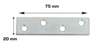 HOME It® fladjern 75 x 20 mm galvaniseret, 2 stk.