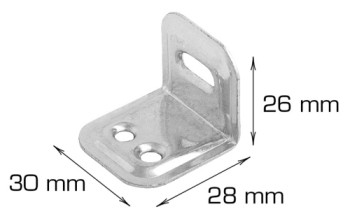 HOME It® maxi møbelvinkel 28 x 26 x 30 mm elforzinket 4 stk