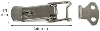 HOME It® Kasselukkebeslag 58 x 19 mm elforzinket 2 stk.