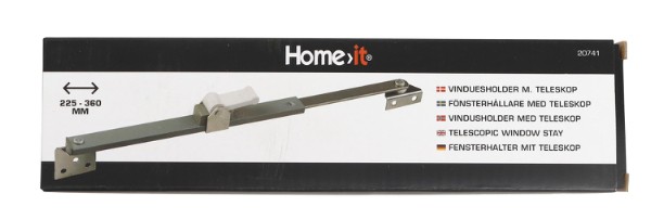 HOME It® vinduesholder med teleskop 225-360 mm rustfri stål