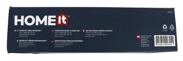 HOME It® komplet dørlukker 820-1100 mm aluminium