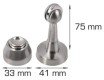 HOME It® dørholder med magnet 75 x 41 mm krom