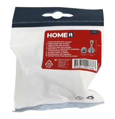 HOME It® dørholder med magnet 75 x 41 mm krom