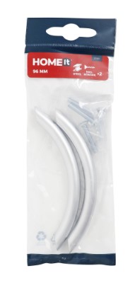 HOME It® buet bøjlegreb 96 mm rustfrit stål 2 stk.