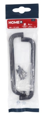 HOME It® U-bøjlegreb 128 x 32 mm matsort 2 stk.