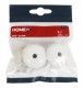 HOME It® porcelænknop Ø35 x 30 mm hvid/guld 2 stk.