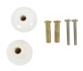 HOME It® porcelænknop Ø29 x 25 mm hvid/guld 2 stk.