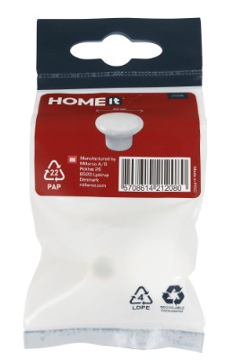 HOME It® porcelænknop Ø25 x 20 mm Hvid 2 stk.