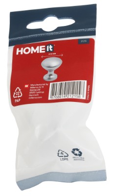 HOME It® møbelknop Ø27,5 x 30 mm krom