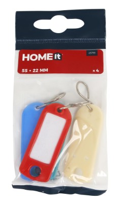 HOME It® nøglering 4-pak 55 x 22 mm Plast