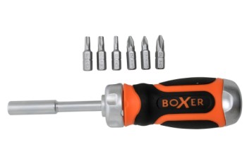 Boxer® Skraldeskruetrækker kort model med 6 bits