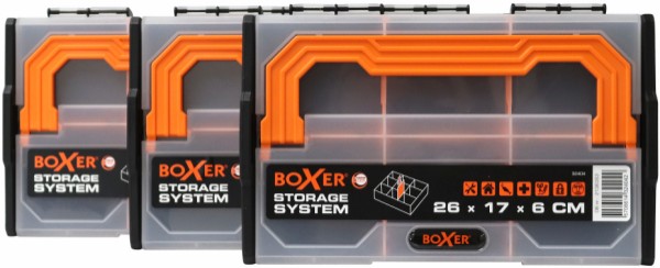 Boxer® sortimentsboks med 6 rum 26 x 16,8 x 6 cm