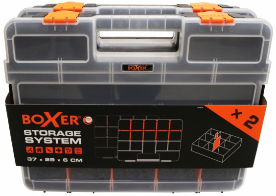 Boxer® sortimentsboks med 15 rum 37,4 × 29,4 × 6,6 cm 2-pak