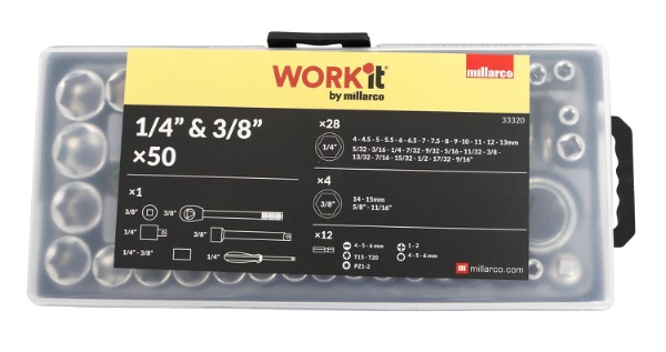 Work it by millarco ®
 topnøglesæt 1/4