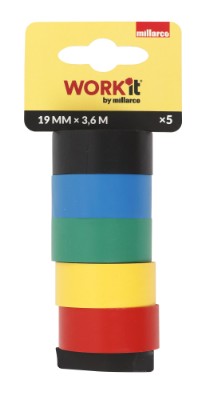 Home it Work® isoleringsbånd 19 mm x 3,6 meter 5-pak