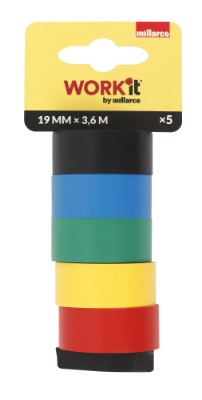 Millarco® isoleringsbånd 19 mm x 3,6 meter 5-pak