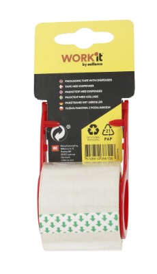 Home it Work® tapedispenser med 1 rulle tape 50 mm x 25 meter