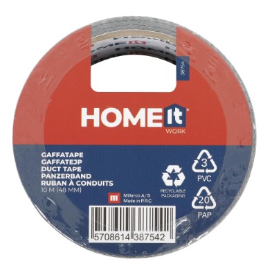 Home it Work ® Gaffatape 48 mm × 10 meter sort