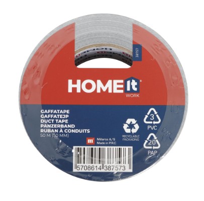 Home it Work ® gaffatape 50 mm × 50 meter grå