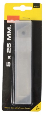 Work it by millarco® bræk-af knivblade 25 mm 5-pak