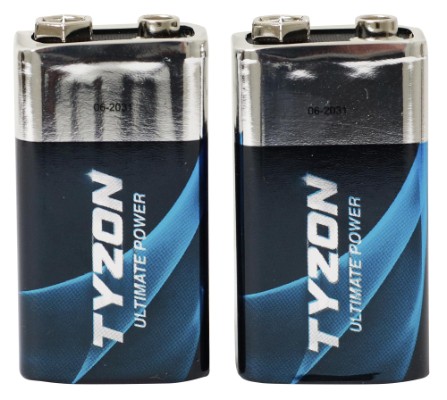 Tyzon 9 V super-alkalinebatteri, 2-pak