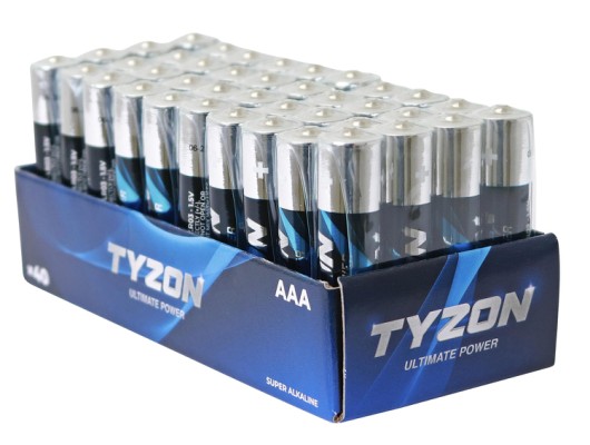 Tyzon 1,5 V AAA super-alkalinebatteri, 40-pak