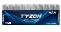 Tyzon 1,5 V AAA super-alkalinebatteri, 40-pak