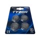 Tyzon 3 V CR2032 litiumbatteri, 4-pak