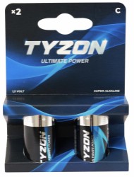 Tyzon C Super alkaline 1,5 volt batteri 2 stk.