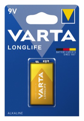 Varta Longlife batterier 9V 1-pak