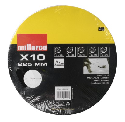 Work it by millarco® slibepapir til girafsliber 225 mm 10-pak