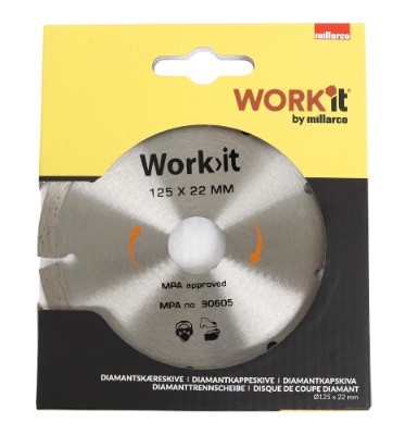 Work it by millarco ® diamantskæreskive Ø125 x 22 mm