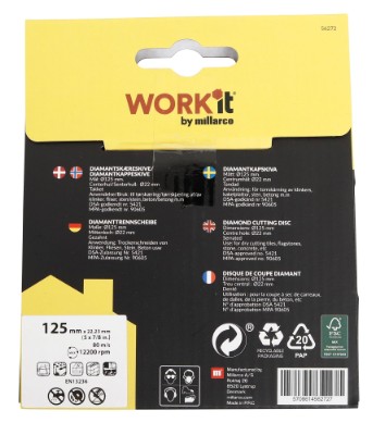 Work it by millarco ® diamantskæreskive Ø125 x 22 mm