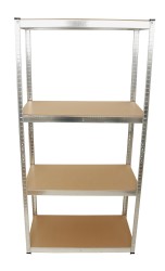 Stålreol, 4 hylder, 175 kg, galvaniseret