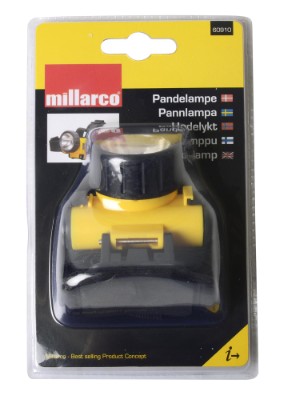 Work it by millarco® pandelampe med sparepære og 90 grader funktion