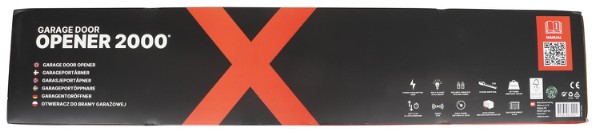 Boxer 2000® garageportåbner med 2 stk. fjernbetjeninger 800N