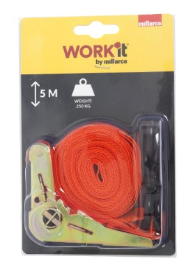 Work it by millarco® bagagefastspænder 250 kg 5 meter