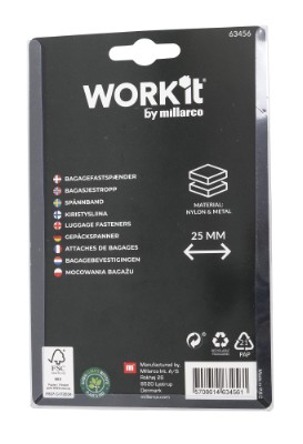 Work it by millarco® bagagefastspænder 250 kg 5 meter