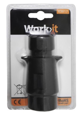 Home it Work ® nylon stikprop 7-polet sort