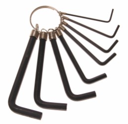 Millarco® unbraconøgler i nøglering Carbon steel - 1,5 - 6 mm 8 dele