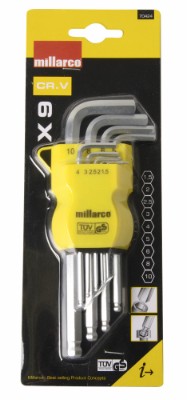 Millarco® unbraconøgler 1.5-10 mm 9 dele