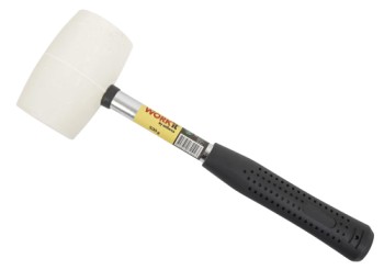 Work it by millarco ® gummihammer med stålskaft 500 gram hvid