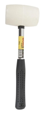 Work it by millarco ® gummihammer med stålskaft 500 gram hvid