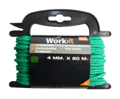 Work>it® flisesnor 4 mm. 20 m. grøn