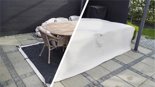 HOME It Garden® overtræk til havemøbler,L235xB180xH95 cm, sand
