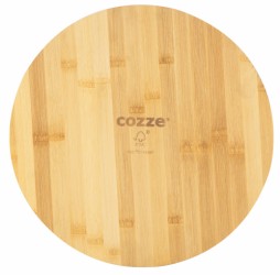 Cozze® pizzaskærebræt Ø350 x 12mm Bambus træ