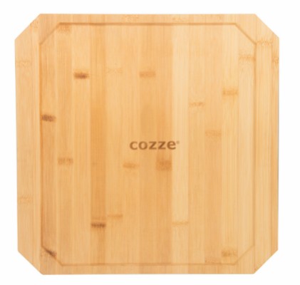 Cozze® vendbar støbejernspande med bordskåner 330 x 330 mm.